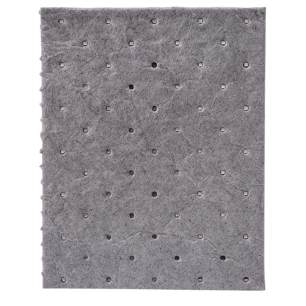 BRADY SPC ABSORBENTS SRP100 Absorbent Pad,Universal,Gray,PK100 42X728