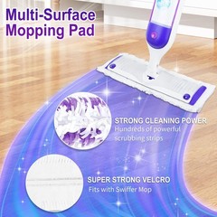 20 Pack Disposable Power Mop Pads for Swiffer 20Pack, Purple