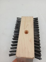 Sparta Floor Scrub Brush Wood Block Polypropylene Bristles W/Scraper Blade New