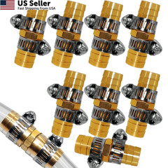 Fitvell 8 Pieces 5/8 Inch Garden Hose Repair Mender Brass Inch,
