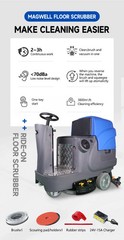 RD560 Ride on Floor Scrubber- Battery Powered
