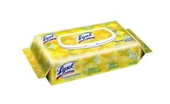 LYSOL Disinfecting Wipes Lemon & Lime 80 Count Flat Pack (single pack)