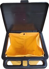 Efficient Black Cleaning Cart with 25-Gallon Waste Bag & Easy Mobility System