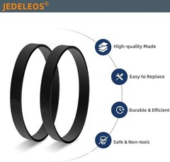 JEDELEOS Replacement Style U Belts for Eureka Airspeed, Sanitaire and Black
