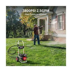 Gas Pressure Washer 3800 PSI 2.5 GPM, 212cc OHV Engine, Heavy Duty Power Wash…