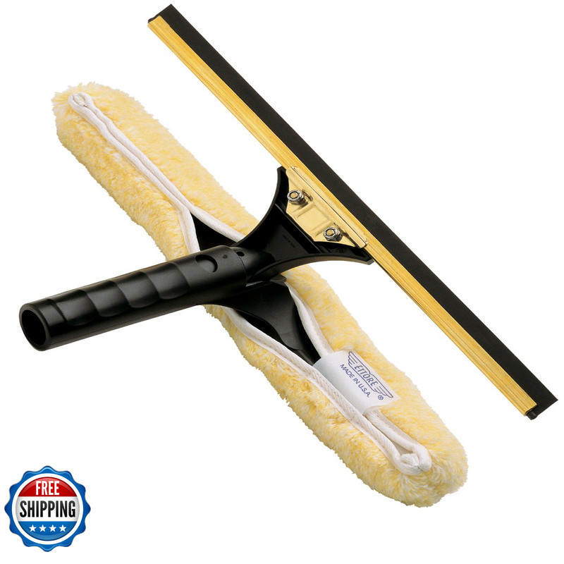 Ettore 71180 Backflip Window Squeegee 18 Inch Gold Black