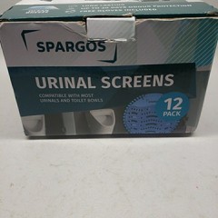 Spargos • Urinal Screens • 30 Days • Ocean Breeze • Pack of 12 • Blue