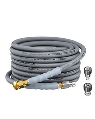 3/8” Pressure Washer Hose 25FT 4800PSI, Kink Resistant Power Washer Hose Ste…