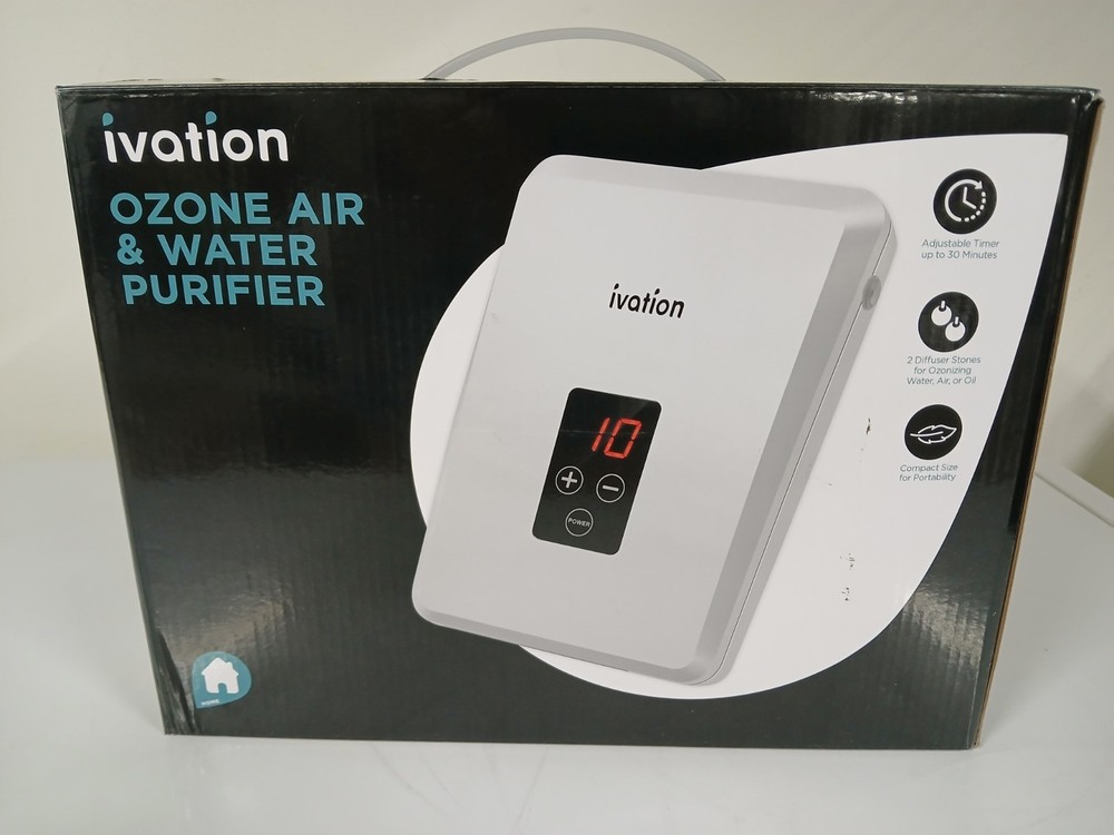 Ivation Ozone Air Water Purifier Generator 600mg/h New Open Box Complete