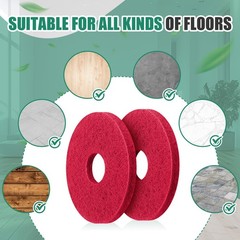 12″ Cleaning Orbiter Pads – 5 Pcs Commercial Floor Buffer & Scrubber for Hardwoo