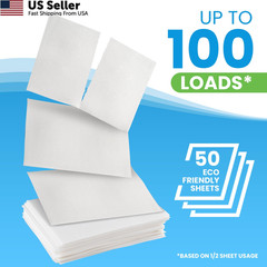 Clean Elements Laundry Detergent Sheets (100 50 Count (Pack of 1), White