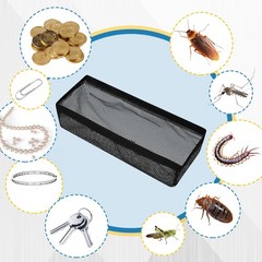 Zonon 12 Pcs Floor Register Trap Cover Vent Screen for 4 x 10 inch, Black