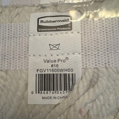 X3 Rubbermaid Commercial Value PRO #16, mop heads, Cut-End Cotton Wet Mop Head