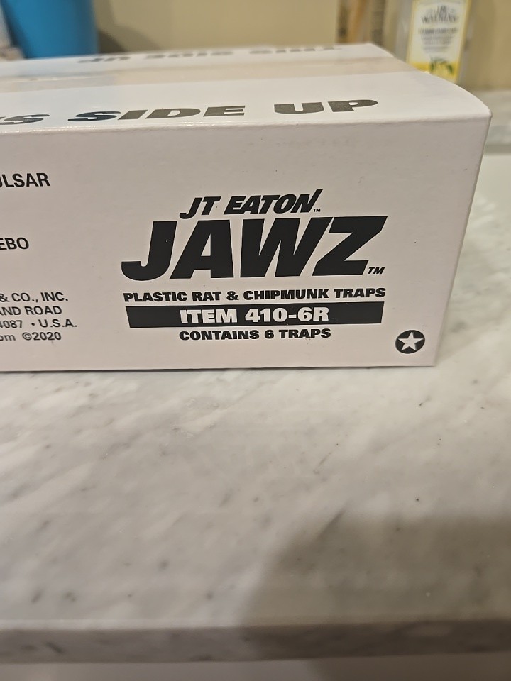 JT Eaton JAWZ Snap Trap for Rats & Chipmunks, 6 Pack Indoor/Outdoor 410-6R