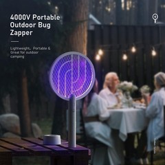 Electric Bug Zapper Fly Swatter Rechargeable Racket