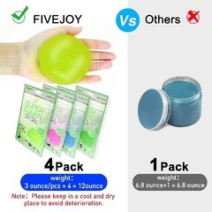 Car Cleaning Gels, 4-Pack Universal Auto Detailing Tools Car Interior Cleaner Pu