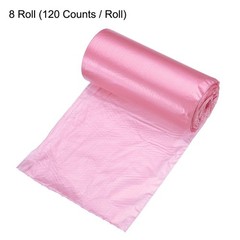 8 Rolls / 240 Counts Small Trash Bags 0.5 Gallon Garbage Bags Pink