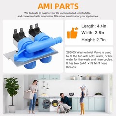 Washer Water Inlet Valve 285805 Upgraded Blue Black Replacement Part