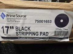 5 Pack – Hard Floor Stripping Pads 17 Inch Round 1″ Thick Black New With Tags