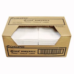 Chicopee 8481 13 in. x 15 in. Z Fold Durawipe Shop Towels – White (100/CT) New