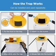 4-PACK Bucket Lid Mouse Rat Trap Bucket Mousetrap Catcher US FAST SHIPPING