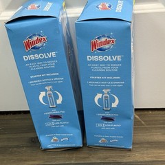 NEW (2) Windex Dissolve Glass Cleaner Concentrated Pod Starter Kit
