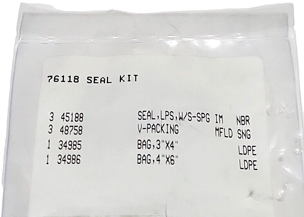 76118 SEAL KIT FOR CAT PUMPS 66PPX40GG1 And 67PPX39G1I OEM KIT
