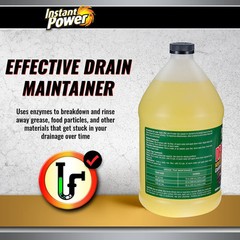 Instant Power Commercial Drain Maintainer – Liquid Enzyme Clog 1 Gallon