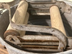 Vintage Victor Mop Wringer 3 Wooden Roller W/Foot Pedal The Eagle Woodenware USA