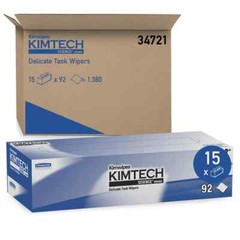 15 Boxes of 92 Kimtech 34721 Wipes: 14.7 x 16.6″ Sheet, White