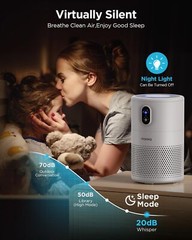MOOKA Air Purifiers for Home Large Room up to 1076 ft², H13 True HEPA Air F
