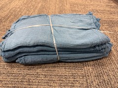 1000 new textile mechanics shop rags towels blue jumbo 14×14 vary