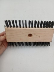Sparta Floor Scrub Brush Wood Block Polypropylene Bristles W/Scraper Blade New