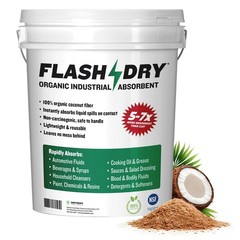Organic Spill Absorbent Coco Coir 5 Gallon Bucket Oil, Paint, Grease Cleanup