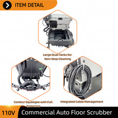 110V Corded Commercial Floor Scrubber Washing Brushing Drying for Hotels & Malls