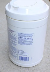 Sanitary Rags In A Jar. Shop Rag in 12 plastic dispensers Non woven cleaning $5