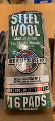 Rhodes American Case of 6 Packages Steel Wool Surface Prep Medium Coarse #2 Pads