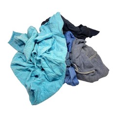 Colored / Knit T-Shirt Rags – 5 LB. Box Cleaning wiping Low Lint Recycled