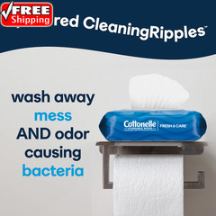 Cottonelle Fresh Feel Flushable Wet Wipes, Adult Wet Wipes, 16 Flip-Top Packs, 4