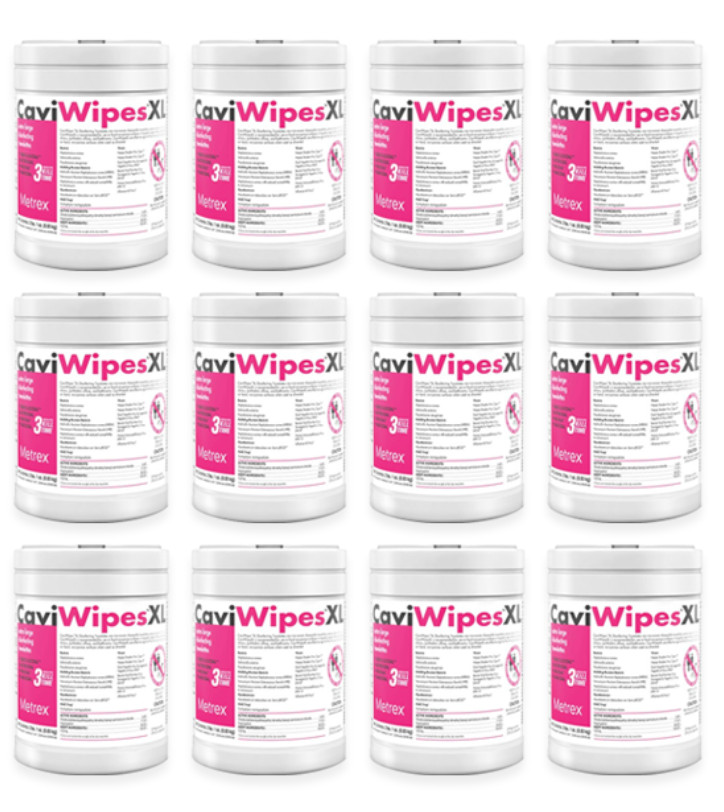 Metrex 13-1150 CaviWipes XL Disinfecting Towelettes XL 9″ x 12″ – Case of 12
