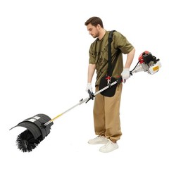 52cc Gas Power Hand Held Sweeper Broom Driveway Turf Artificial Grass Snow Clean