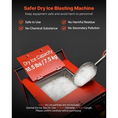 Dry Ice Blasting Machine 16.5LBS / 7.5KG Capacity Dry Ice Cleaning Machine