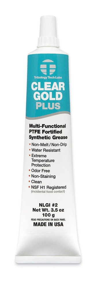 Tribology Clear Gold Plus Multi-Purpose PTFE Lubricant, NSF H1 Food Grade Gre…