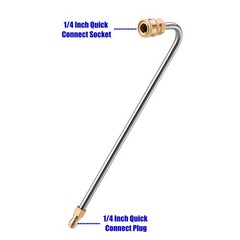 M MINGLE Stainless Steel Pressure Washer Gutter Cleaner Attachment, 13 Inch