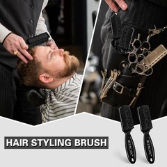 NICEMOVIC Barber Clipper Brushes, 10 Pcs Plastic Handle Black-10PCS, black