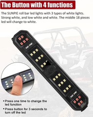 UTV Dome Light Battery Powered SXS Interior Lights Upgrade Button Wireless Ro…