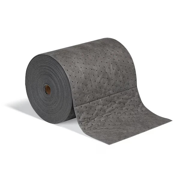 Pig Sorbent Roll Clean Up Pad 12 Gal 15 In X 90 Ft Universal Gray Polypropylene