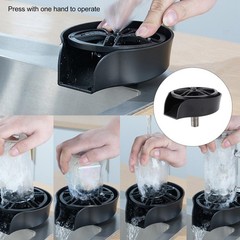 Automatic Glass Washer & Cup Rinser, 360-Degree Rotating Spout Sink Accessory…