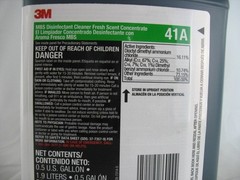 (2) 3M™ MBS Disinfectant Cleaner Fresh Scent Liquid Concentrate 41A, 0.5 Gal
