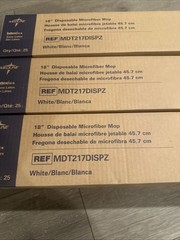 Lot Of 75 medline 18″ disposable microfiber mop MDT217DISPZ